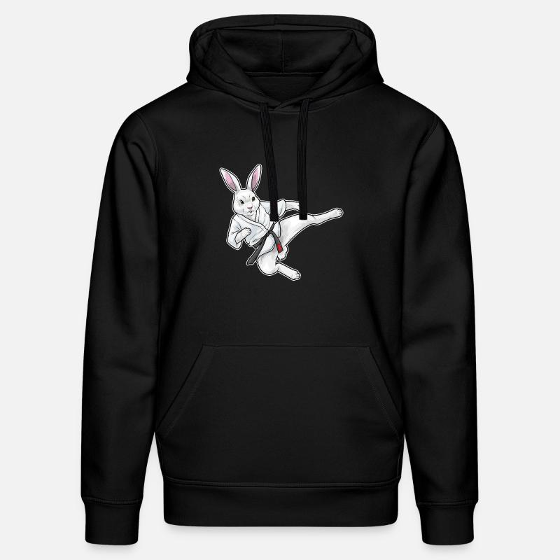 Karate Lapin Arts Martiaux - Sweat à capuche bio DRUMMER Stanley/Stella Unisexe - noir