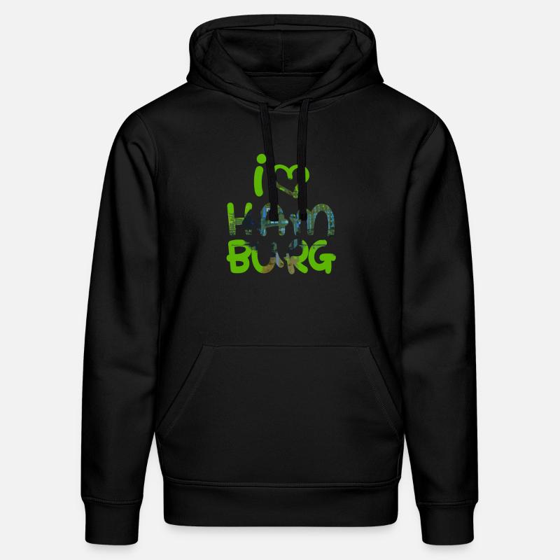 J’aime Hambourg - Sweat à capuche bio DRUMMER Stanley/Stella Unisexe - noir