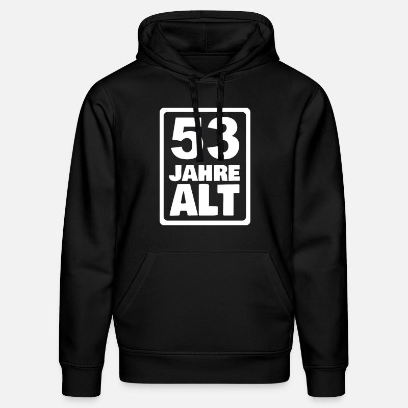 Année 53 - Sweat à capuche bio DRUMMER Stanley/Stella Unisexe - noir