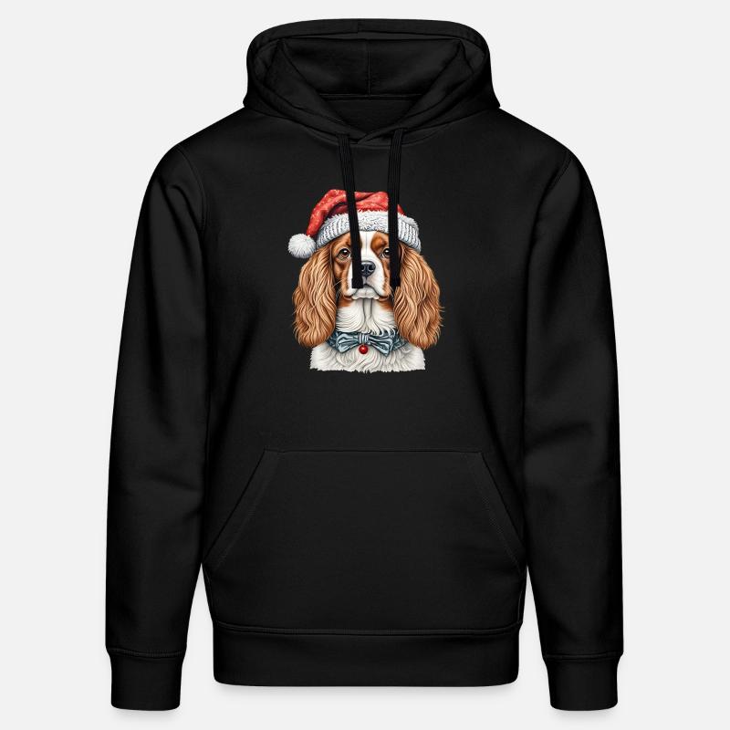 Cavalier King Charles Épagneul Noël - Sweat à capuche bio DRUMMER Stanley/Stella Unisexe - noir