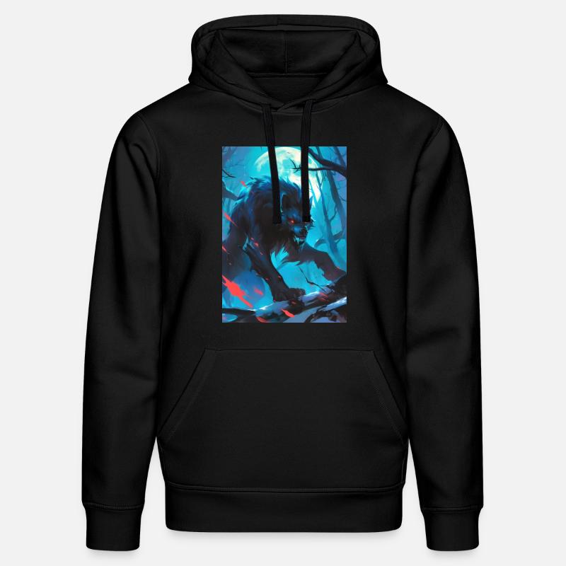 Loup-garou Werwolf - Sweat à capuche bio DRUMMER Stanley/Stella Unisexe - noir