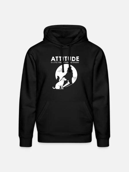 Attitude - Dog - Stanley/Stella DRUMMER Unisex Organic Hoodie - black
