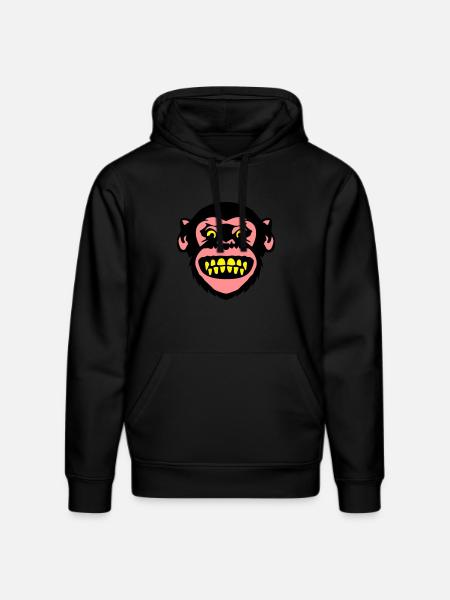 monkey monkey grimace 8 - Stanley/Stella DRUMMER Unisex Organic Hoodie - black
