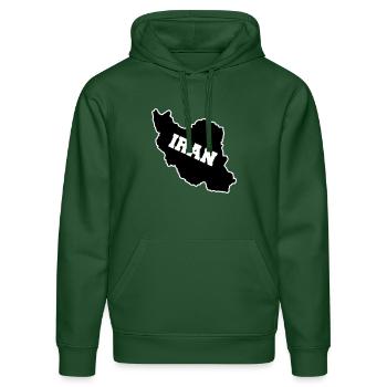 iran - Stanley/Stella Unisex Bio-Hoodie DRUMMER  - Flaschengrün - Vorne - Liana (172cm) & Jaron (178cm)