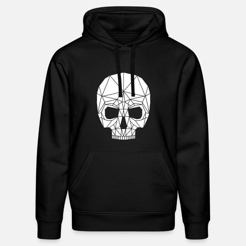 Crâne robotique blanc - Sweat à capuche bio DRUMMER Stanley/Stella Unisexe - noir
