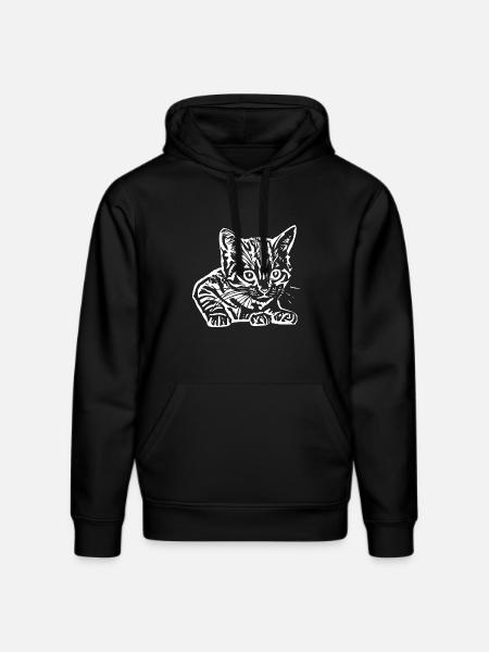 Chat Chat Bébé T-shirt Idée Cadeau - Sweat à capuche bio DRUMMER Stanley/Stella Unisexe - noir