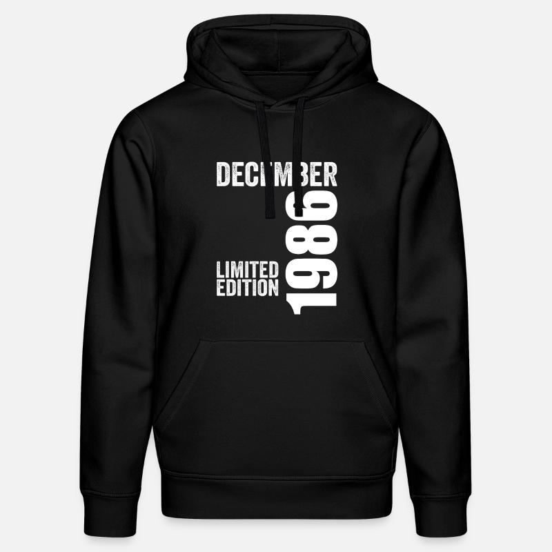 Cadeau Anniversaire Rétro - Décembre 1986 - Sweat à capuche bio DRUMMER Stanley/Stella Unisexe - noir