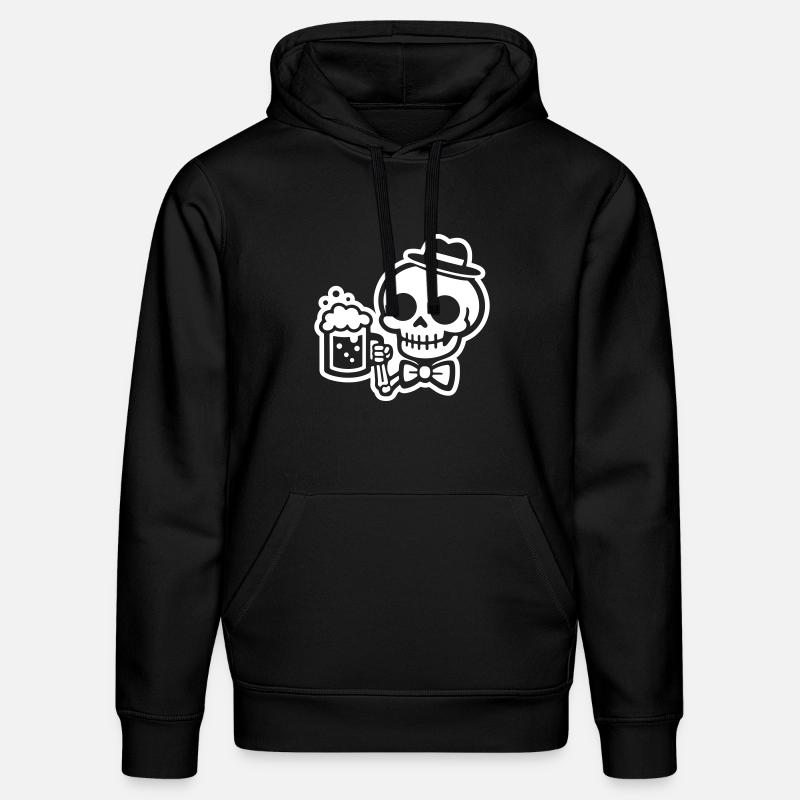 Bière Skeleton - Sweat à capuche bio DRUMMER Stanley/Stella Unisexe - noir