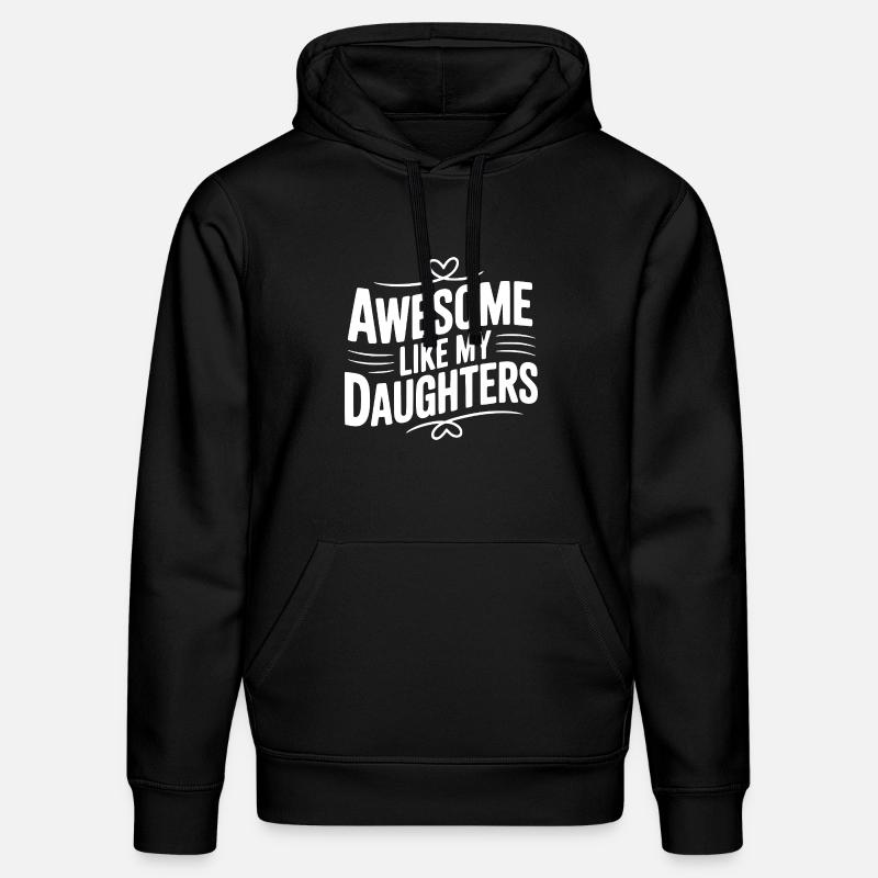 Géniale comme mes filles - Sweat à capuche bio DRUMMER Stanley/Stella Unisexe - noir