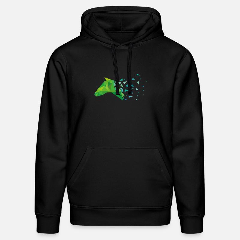Cheval vert cheval cadeau - Sweat à capuche bio DRUMMER Stanley/Stella Unisexe - noir