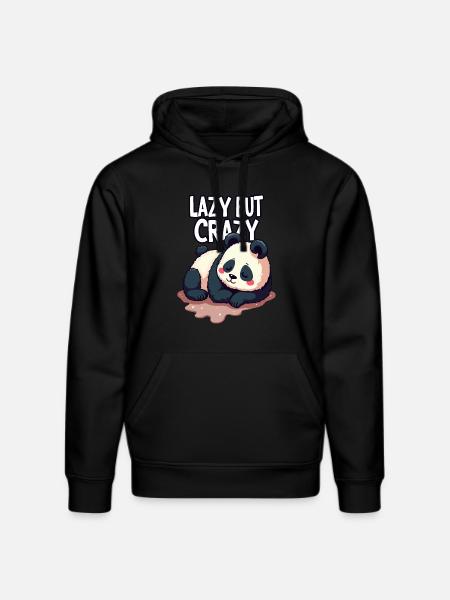 Lazy But Crazy - Stanley/Stella DRUMMER Unisex Organic Hoodie - black