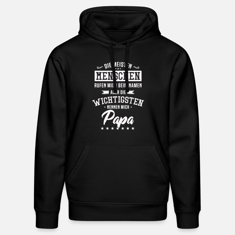 papa spruch - Stanley/Stella Unisex Bio-Hoodie DRUMMER  - Schwarz