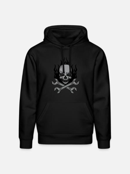 Tuning Skull - Stanley/Stella Unisex Bio-Hoodie DRUMMER - Schwarz
