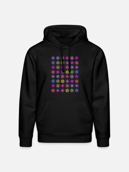 flowers 3col vers2 - Stanley/Stella Unisex Bio-Hoodie DRUMMER - Schwarz
