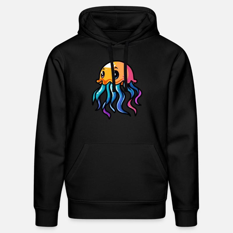 Qualle Comic - Stanley/Stella Unisex Bio-Hoodie DRUMMER  - Schwarz