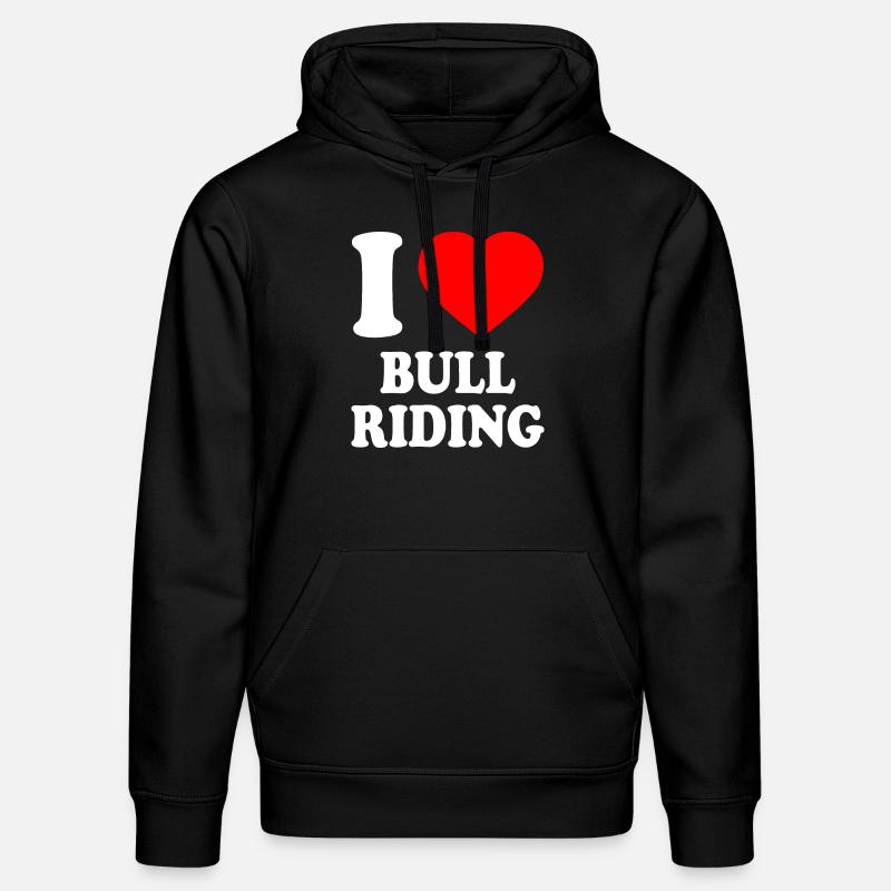 I love bull riding - Sweat à capuche bio DRUMMER Stanley/Stella Unisexe - noir