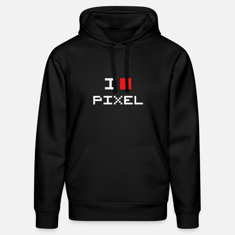I LOVE PIXEL - Sweat à capuche bio DRUMMER Stanley/Stella Unisexe - noir