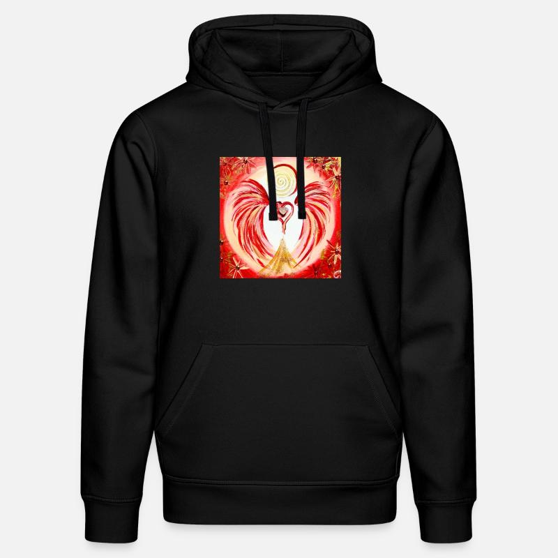 Herzengel Mutter Kind Liebe - Stanley/Stella Unisex Bio-Hoodie DRUMMER  - Schwarz