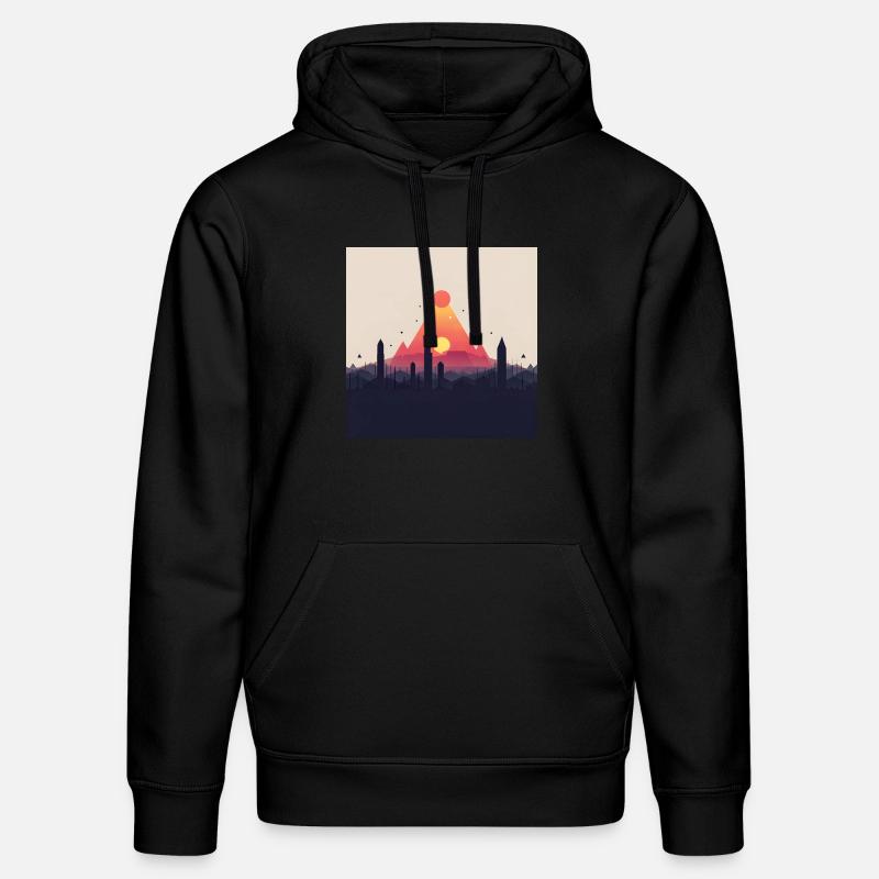 pyramide abstraite - Sweat à capuche bio DRUMMER Stanley/Stella Unisexe - noir