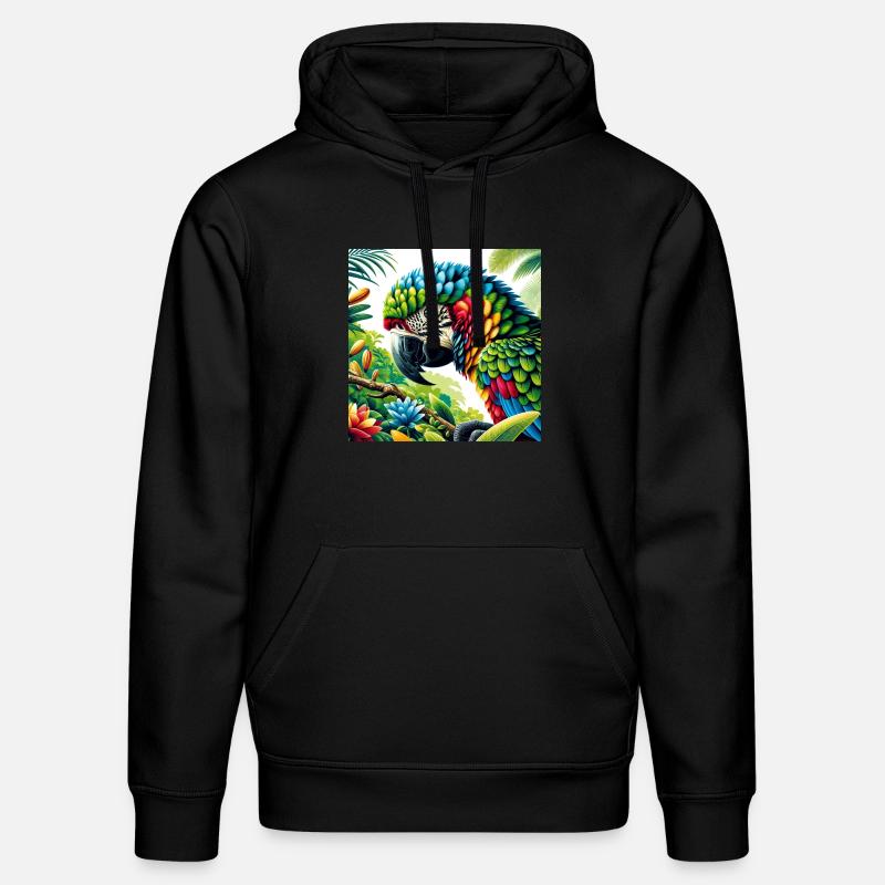 Perroquet - Sweat à capuche bio DRUMMER Stanley/Stella Unisexe - noir