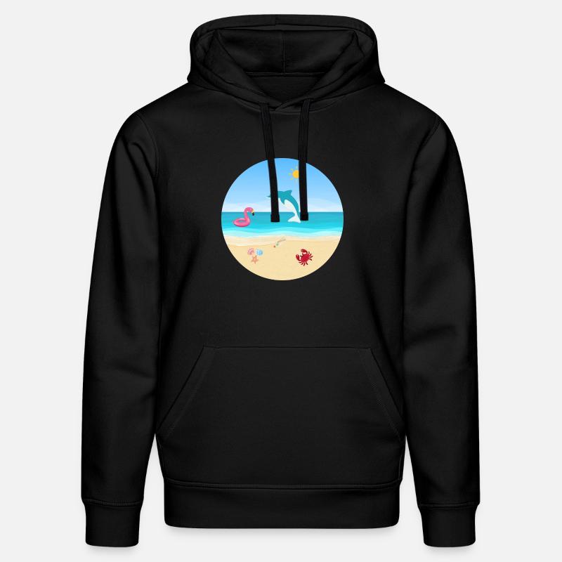 Conception de plage - Sweat à capuche bio DRUMMER Stanley/Stella Unisexe - noir