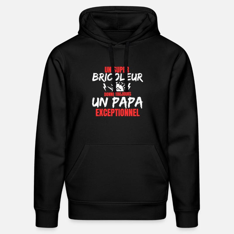 PAPA BRICOLEUR - Sweat à capuche bio DRUMMER Stanley/Stella Unisexe - noir