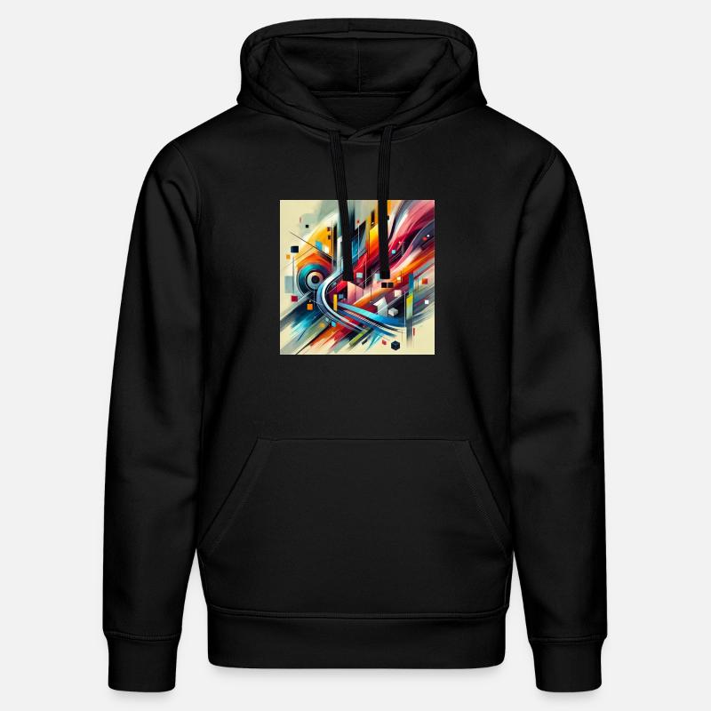Lebendige Harmonie - Abstraktes Gemälde - Stanley/Stella Unisex Bio-Hoodie DRUMMER  - Schwarz
