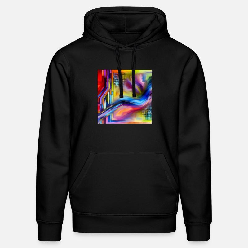 Abstrakte Energie - Abstraktes Gemälde - Stanley/Stella Unisex Bio-Hoodie DRUMMER  - Schwarz