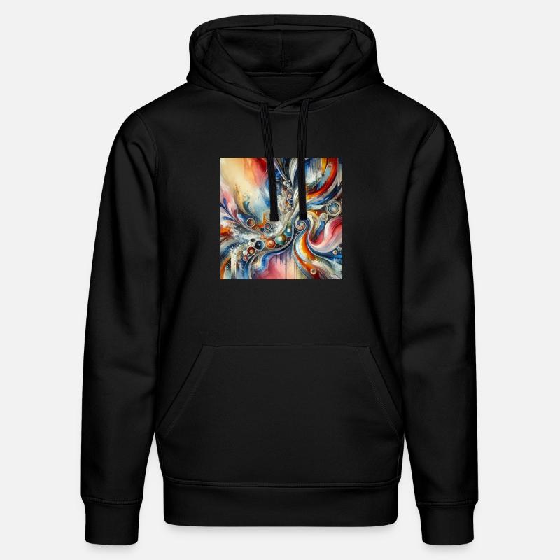 Lebendige Echos - Abstraktes Gemälde - Stanley/Stella Unisex Bio-Hoodie DRUMMER - Schwarz