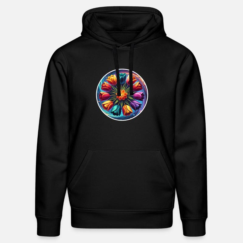 Couronne de tulipe - Sweat à capuche bio DRUMMER Stanley/Stella Unisexe - noir