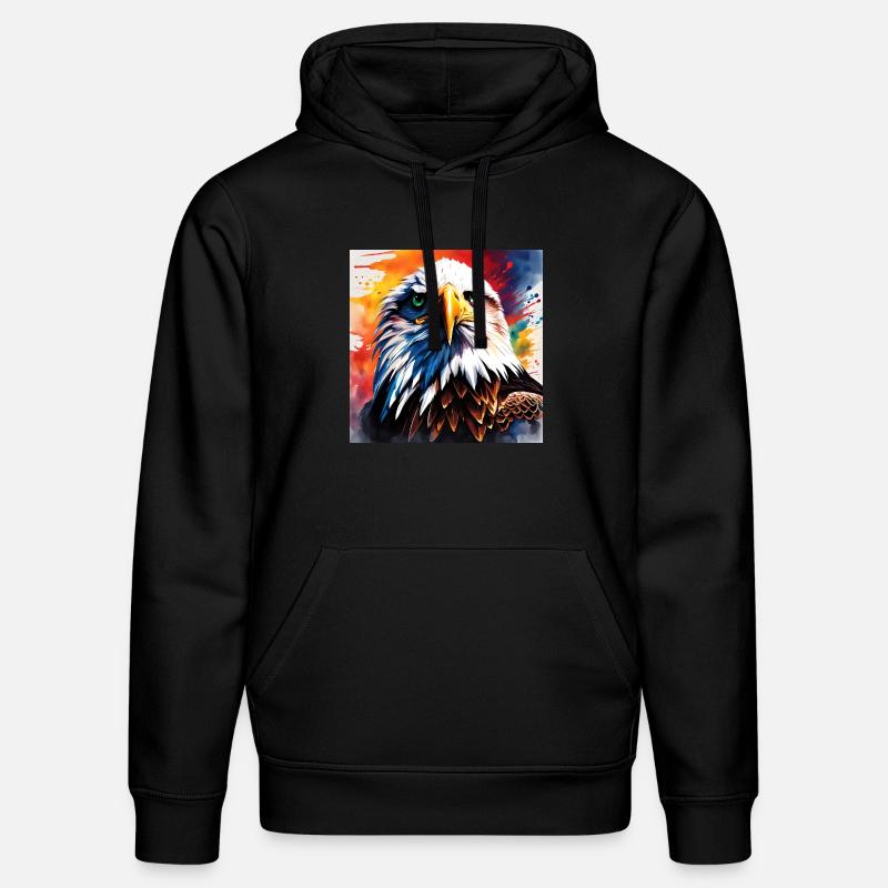 Couleur aigle - Sweat à capuche bio DRUMMER Stanley/Stella Unisexe - noir