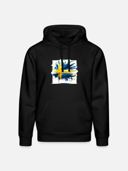 Sverige Sweden Flag Schweden Flagge - Stanley/Stella DRUMMER Unisex Organic Hoodie - black