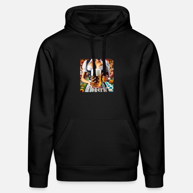 Cheers Bier Dekoltee - Stanley/Stella Unisex Bio-Hoodie DRUMMER  - Schwarz