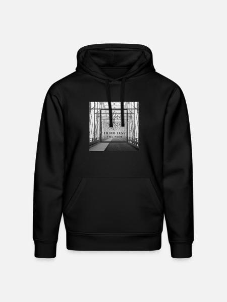 Think Less, Feel More - Stanley/Stella Unisex Bio-Hoodie DRUMMER  - Schwarz