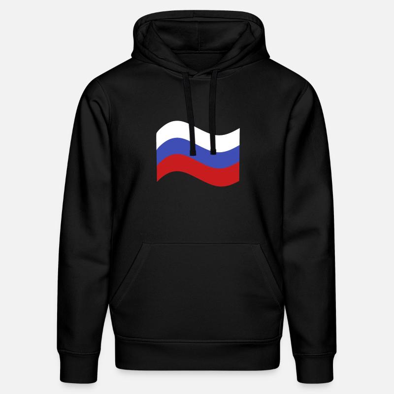 Drapeau de la Russie - Sweat à capuche bio DRUMMER Stanley/Stella Unisexe - noir
