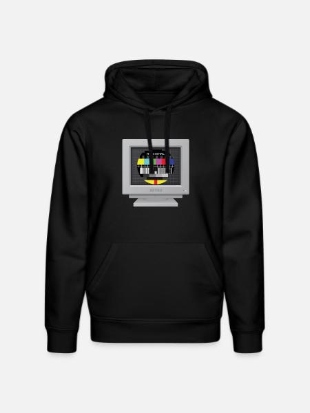 CRT Design - No signal (Mire) - Stanley/Stella DRUMMER Unisex Organic Hoodie - black