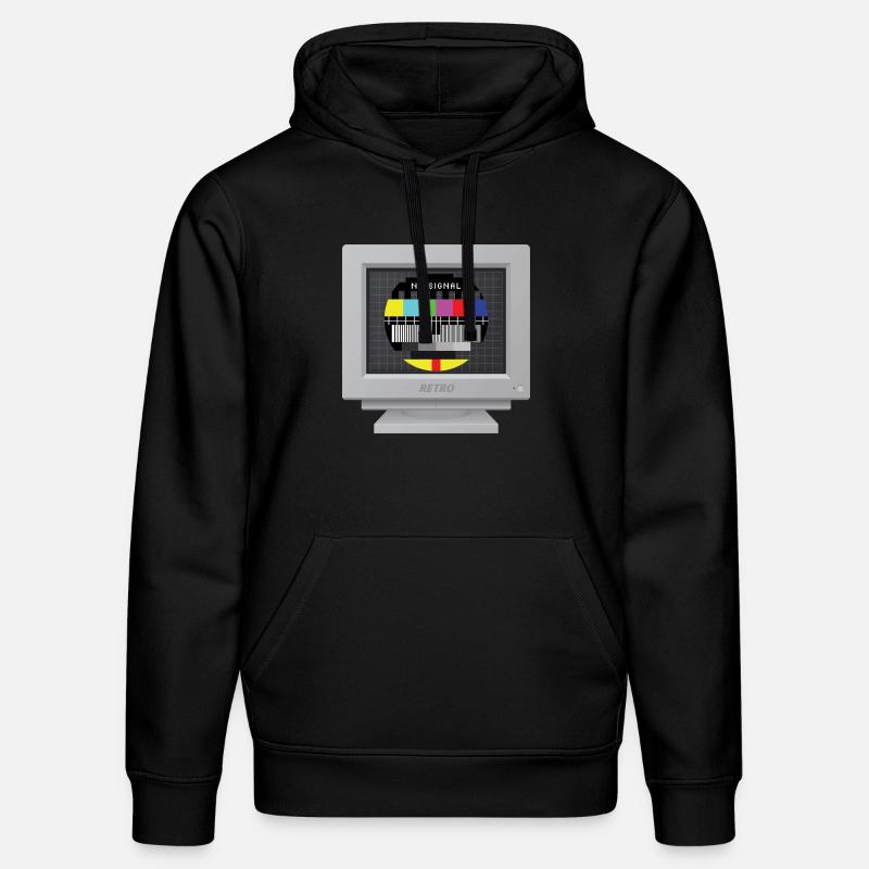 CRT Design - No signal (Mire) - Sweat à capuche bio DRUMMER Stanley/Stella Unisexe - noir