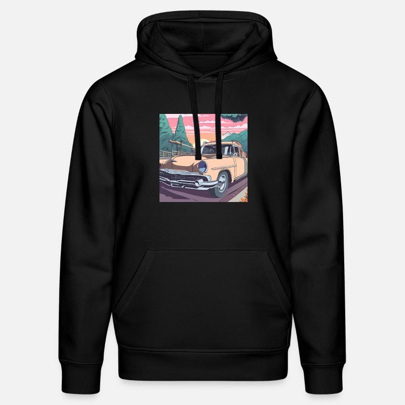 Oldtimer-Roadtrip - Stanley/Stella Unisex Bio-Hoodie DRUMMER  - Schwarz