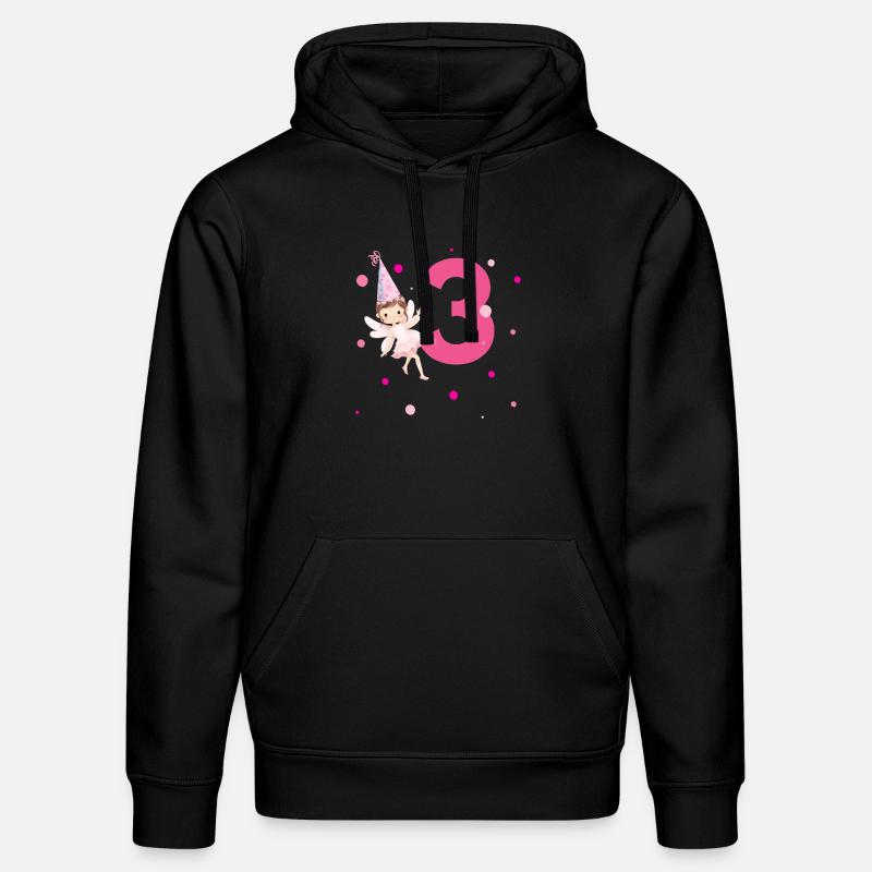 3e anniversaire fée rose - Sweat à capuche bio DRUMMER Stanley/Stella Unisexe - noir