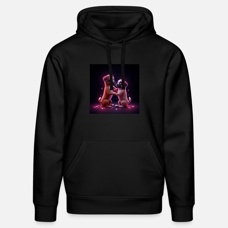Mignon petit chien boxeur - Sweat à capuche bio DRUMMER Stanley/Stella Unisexe - noir