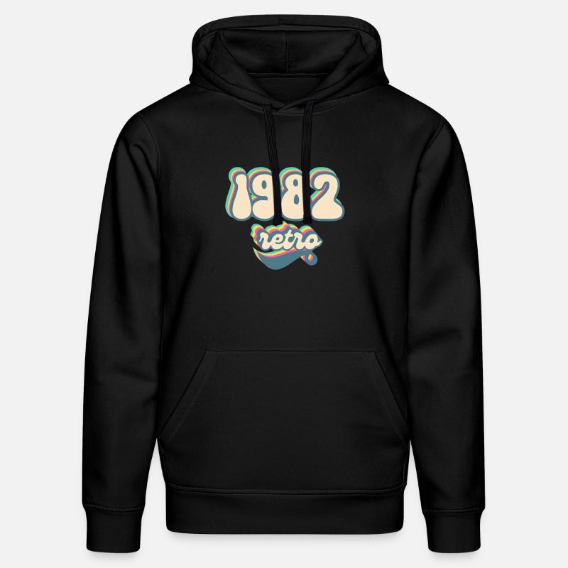 1982 retro idée cadeau - Sweat à capuche bio DRUMMER Stanley/Stella Unisexe - noir
