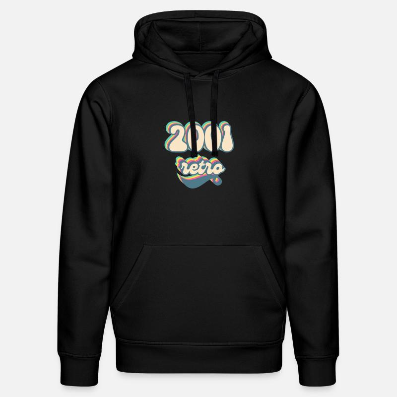 2001 Retro Geschenkidee - Stanley/Stella Unisex Bio-Hoodie DRUMMER  - Schwarz
