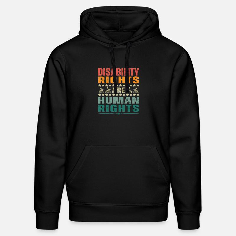 Disability Rights Are Human Rights - Sweat à capuche bio DRUMMER Stanley/Stella Unisexe - noir