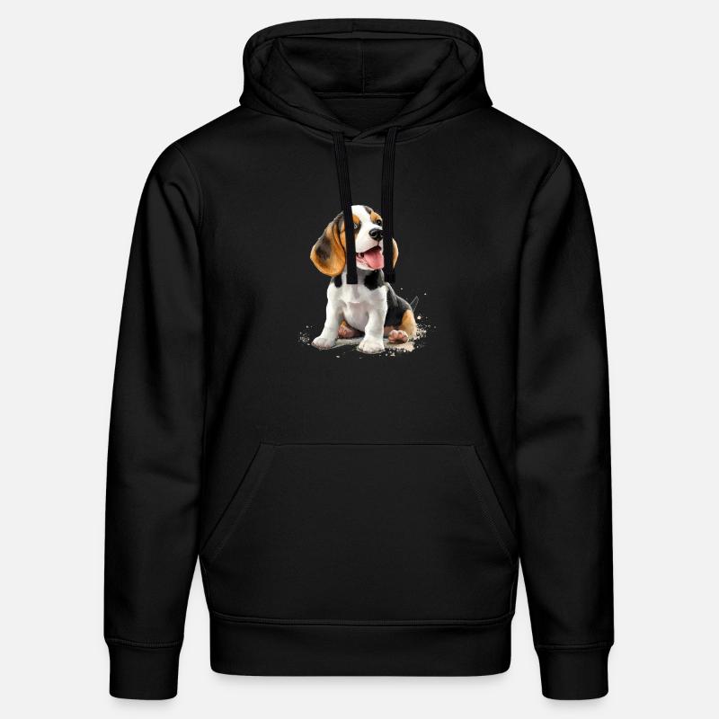 Chiot beagle - Sweat à capuche bio DRUMMER Stanley/Stella Unisexe - noir