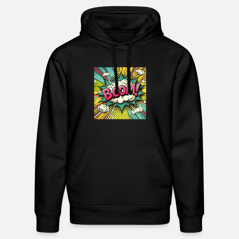 DRÖHNEN! - Comic-Explosion - Stanley/Stella Unisex Bio-Hoodie DRUMMER  - Schwarz