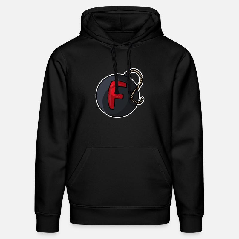 F Bomb - Stanley/Stella Unisex Bio-Hoodie DRUMMER  - Schwarz