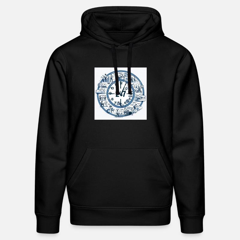 24/7 Texts in DE - Stanley/Stella Unisex Bio-Hoodie DRUMMER - Schwarz