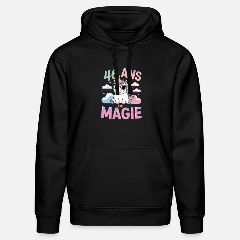 46 ans de magie - Sweat à capuche bio DRUMMER Stanley/Stella Unisexe - noir