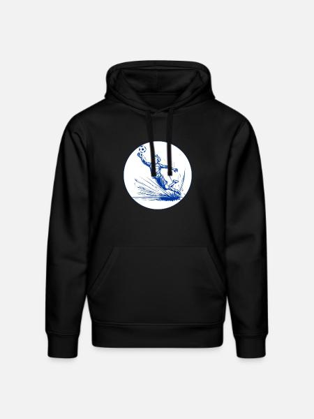Goalkeeper (blue and white) - Stanley/Stella DRUMMER Unisex Organic Hoodie - black