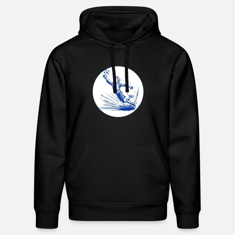 Goalkeeper (blue and white) - Stanley/Stella DRUMMER Unisex Organic Hoodie - black